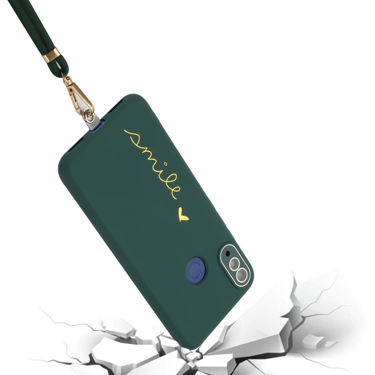 For Xiaomi Redmi Note 7 / 7 Pro / 7S Gilding Line TPU Phone Case with Strap