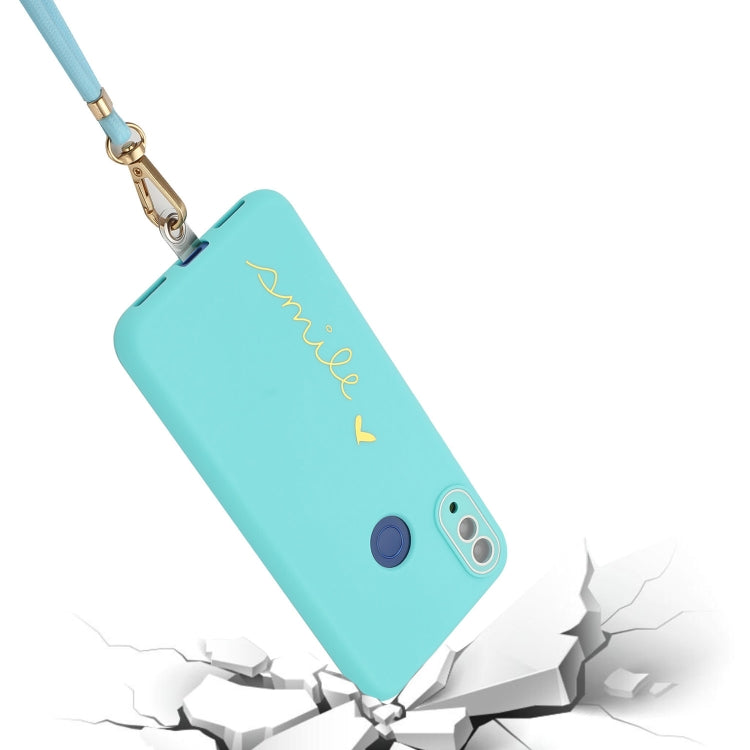 For Xiaomi Redmi Note 7 / 7 Pro / 7S Gilding Line TPU Phone Case with Strap