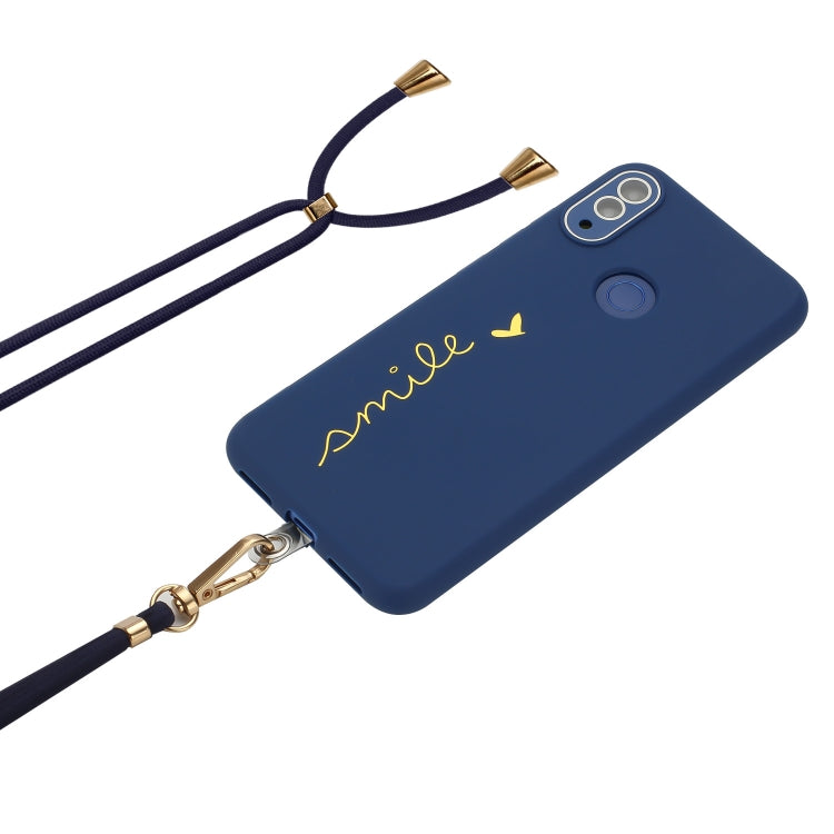 For Xiaomi Redmi Note 7 / 7 Pro / 7S Gilding Line TPU Phone Case with Strap