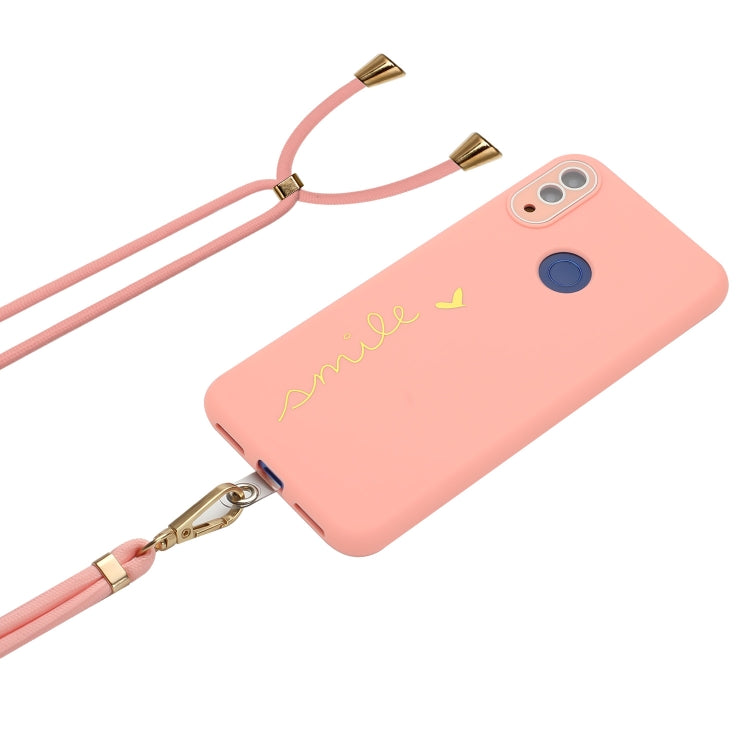 For Xiaomi Redmi Note 7 / 7 Pro / 7S Gilding Line TPU Phone Case with Strap