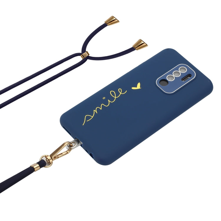 For Xiaomi Redmi Note 8 Pro Gilding Line TPU Phone Case with Strap