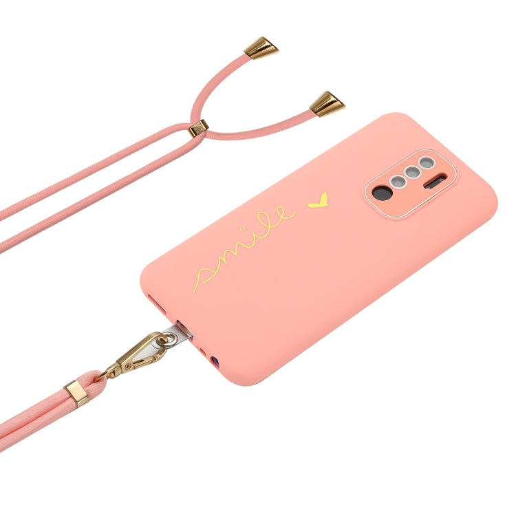 For Xiaomi Redmi Note 8 Pro Gilding Line TPU Phone Case with Strap