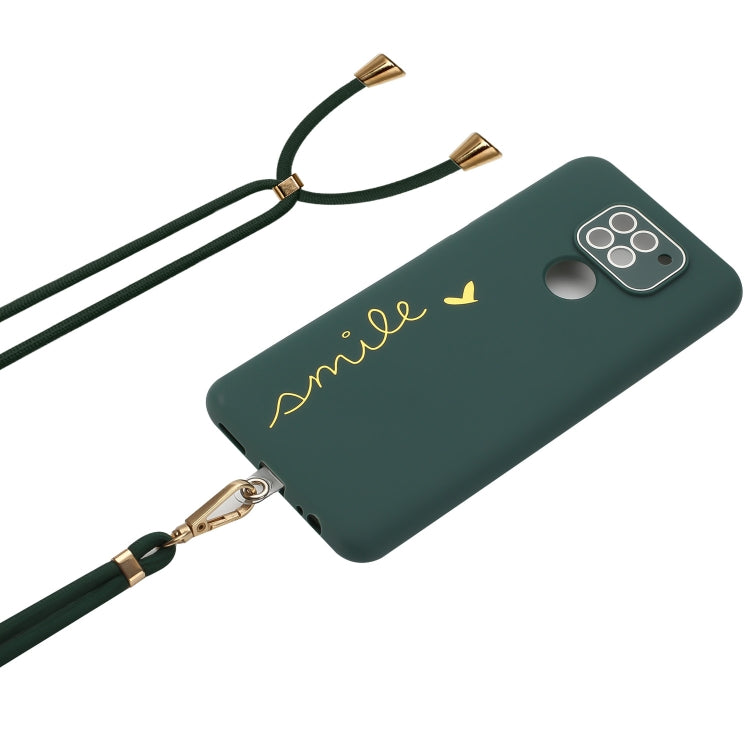 For Xiaomi Redmi Note 9 Global / 10X 4G Gilding Line TPU Phone Case with Strap