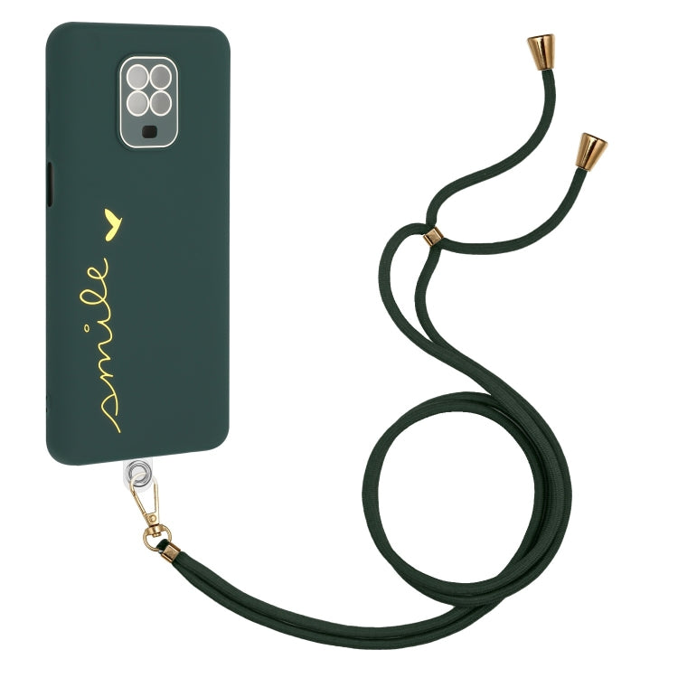 For Xiaomi Redmi Note 9S / 9 Pro / 9 Pro Max / Poco M2 Pro Gilding Line TPU Phone Case with Strap