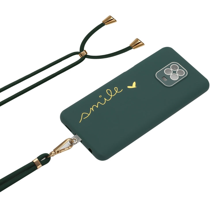 For Xiaomi Redmi Note 9S / 9 Pro / 9 Pro Max / Poco M2 Pro Gilding Line TPU Phone Case with Strap