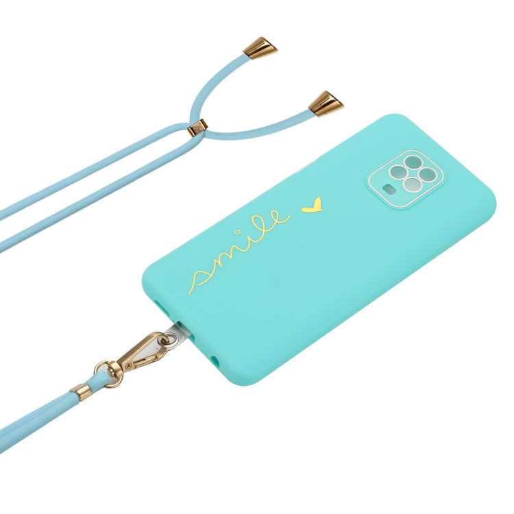 For Xiaomi Redmi Note 9S / 9 Pro / 9 Pro Max / Poco M2 Pro Gilding Line TPU Phone Case with Strap