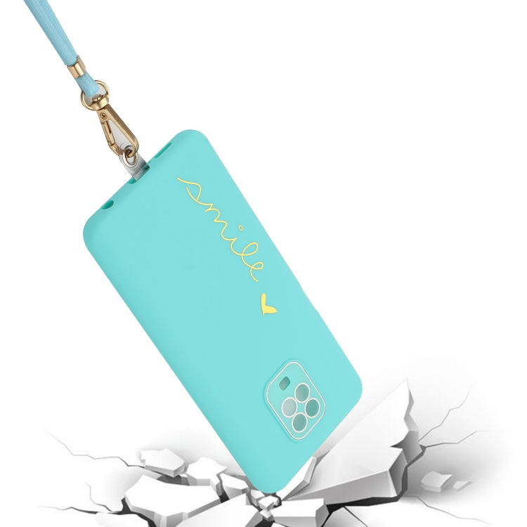 For Xiaomi Redmi Note 9S / 9 Pro / 9 Pro Max / Poco M2 Pro Gilding Line TPU Phone Case with Strap