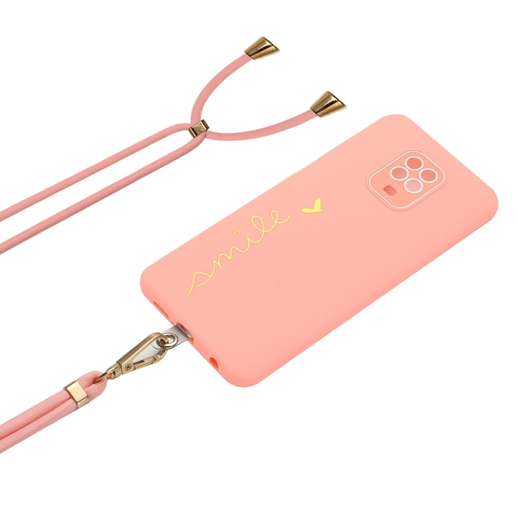 For Xiaomi Redmi Note 9S / 9 Pro / 9 Pro Max / Poco M2 Pro Gilding Line TPU Phone Case with Strap