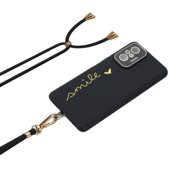 For Xiaomi Redmi Note 10 Pro Global / Note 10 Pro Max Gilding Line TPU Phone Case with Strap