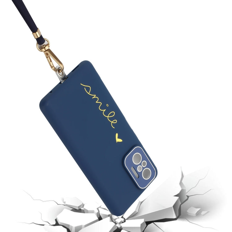 For Xiaomi Redmi Note 10 Pro Global / Note 10 Pro Max Gilding Line TPU Phone Case with Strap