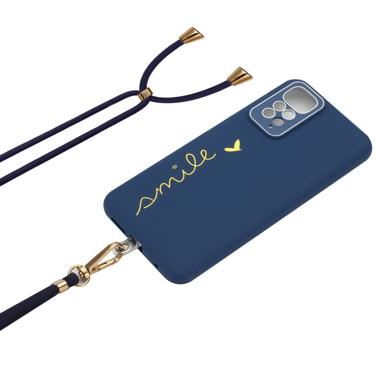 For Xiaomi Redmi Note 11S / Note 11 Global Gilding Line TPU Phone Case with Strap