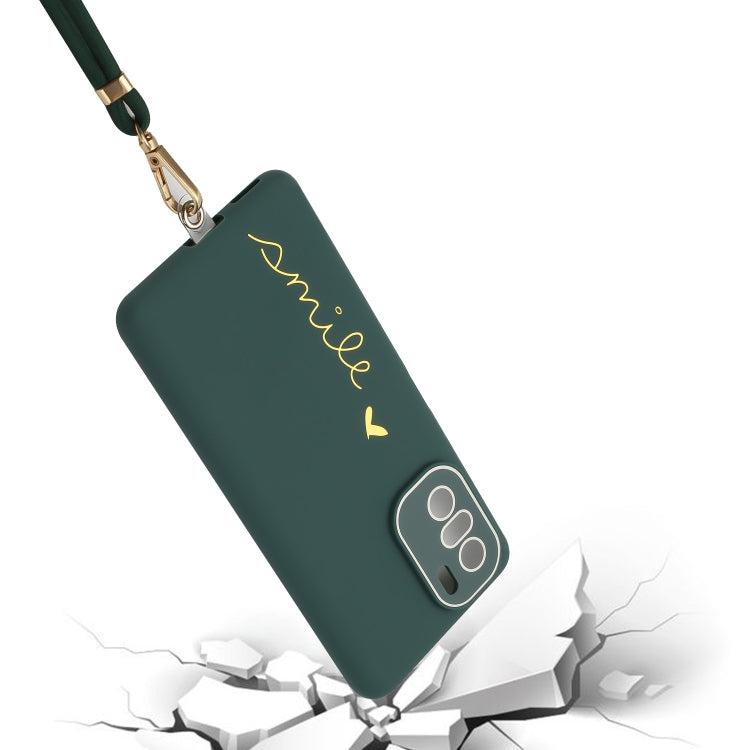 For Xiaomi Poco F3 / Mi 11i/11X/11X Pro / Redmi K40/K40 Pro Gilding Line TPU Phone Case with Strap