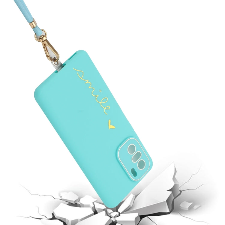 For Xiaomi Poco F3 / Mi 11i/11X/11X Pro / Redmi K40/K40 Pro Gilding Line TPU Phone Case with Strap