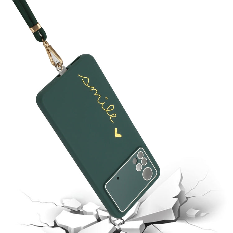 For Xiaomi Poco X4 Pro 5G Gilding Line TPU Phone Case with Strap