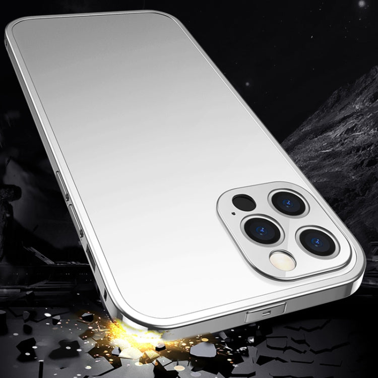 For iPhone 12 Pro Electroplated Glossy Stainless Steel Phone Case