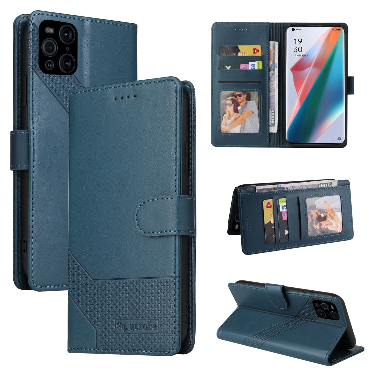 For OPPO Find X3 Pro GQUTROBE Skin Feel Magnetic Leather Phone Case