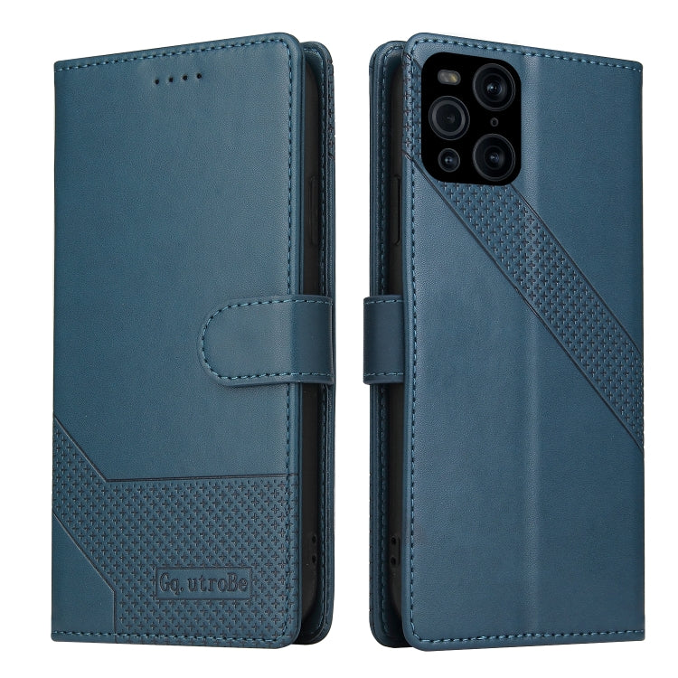 For OPPO Find X3 Pro GQUTROBE Skin Feel Magnetic Leather Phone Case