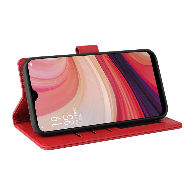 For OPPO A7 2018 GQUTROBE Skin Feel Magnetic Leather Phone Case