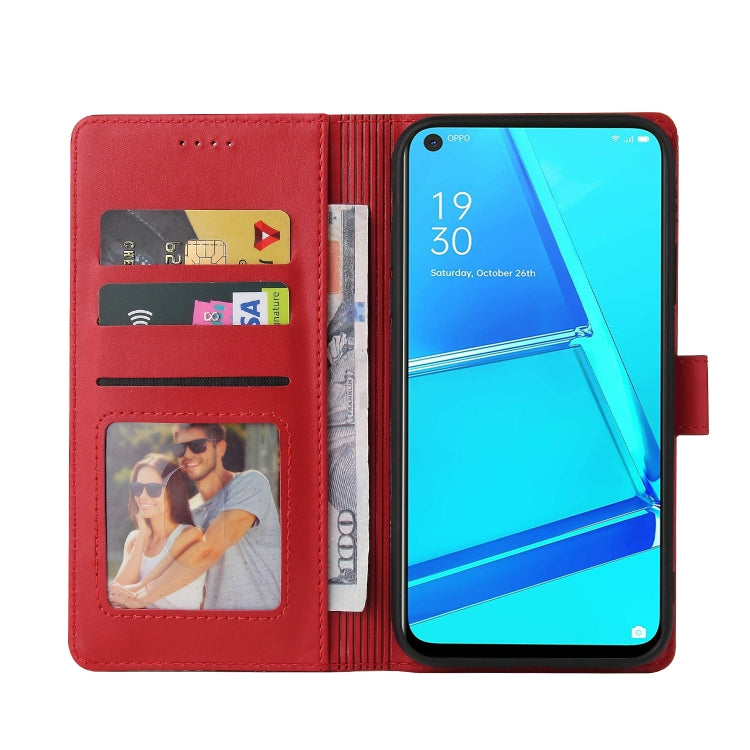For OPPO A52 GQUTROBE Skin Feel Magnetic Leather Phone Case