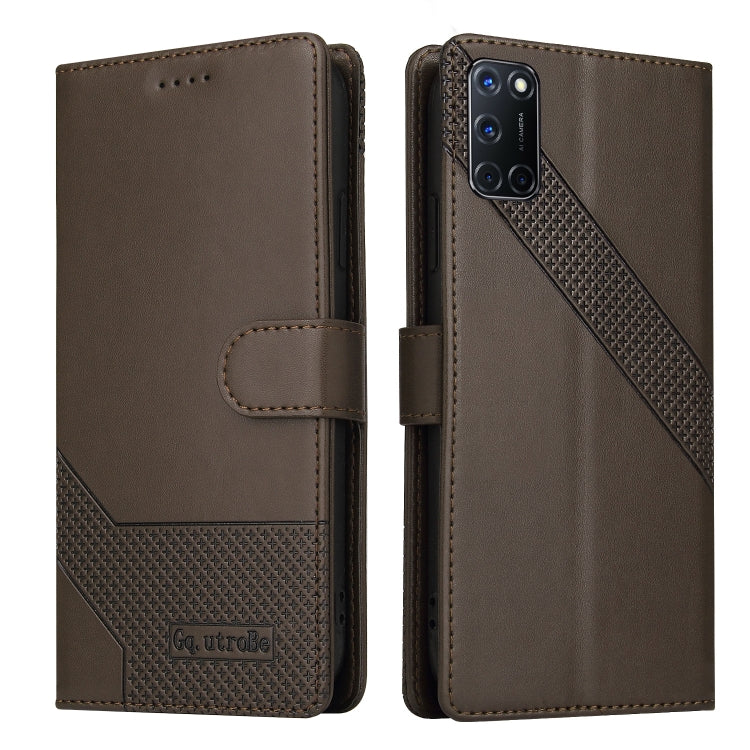 For OPPO A52 GQUTROBE Skin Feel Magnetic Leather Phone Case
