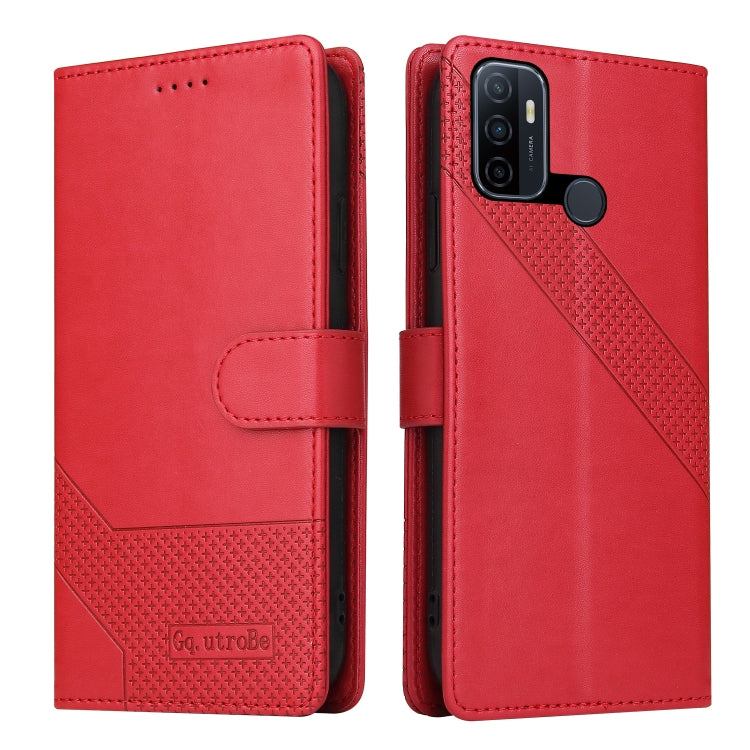 For OPPO A53 GQUTROBE Skin Feel Magnetic Leather Phone Case