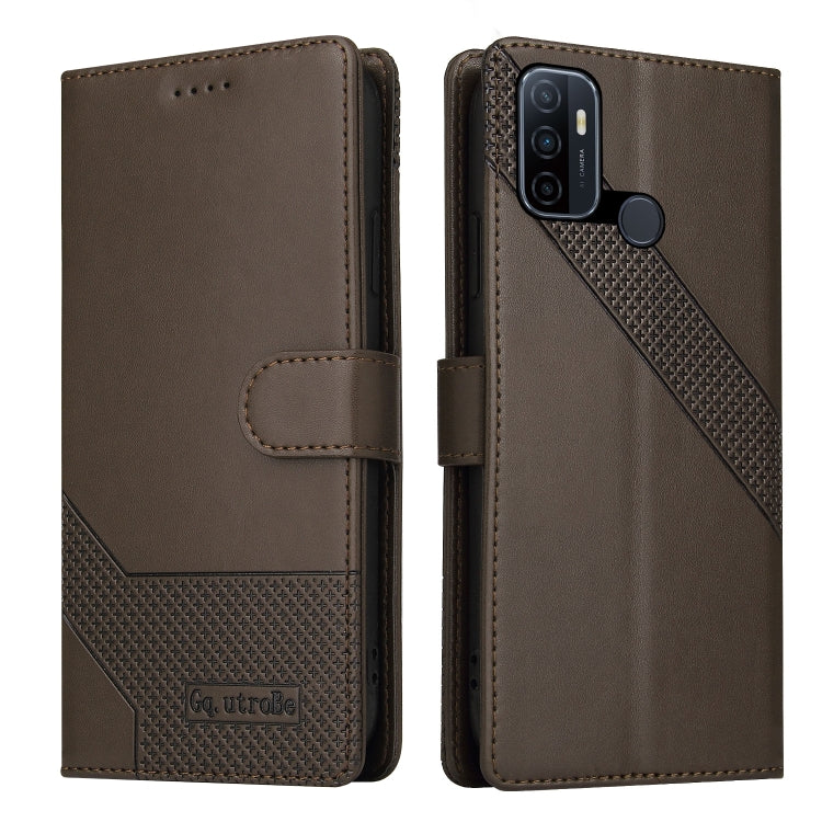 For OPPO A53 GQUTROBE Skin Feel Magnetic Leather Phone Case