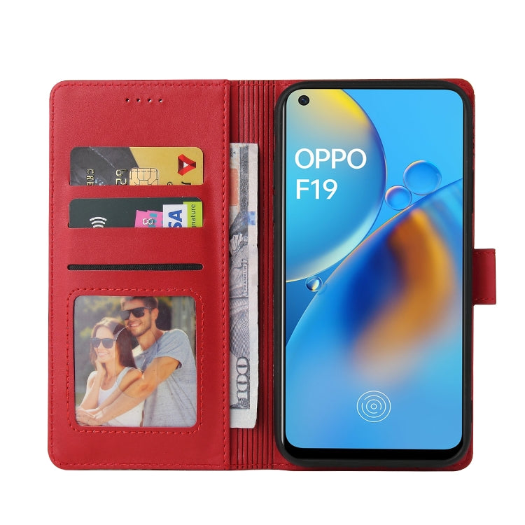 For OPPO A74 / F19 GQUTROBE Skin Feel Magnetic Leather Phone Case