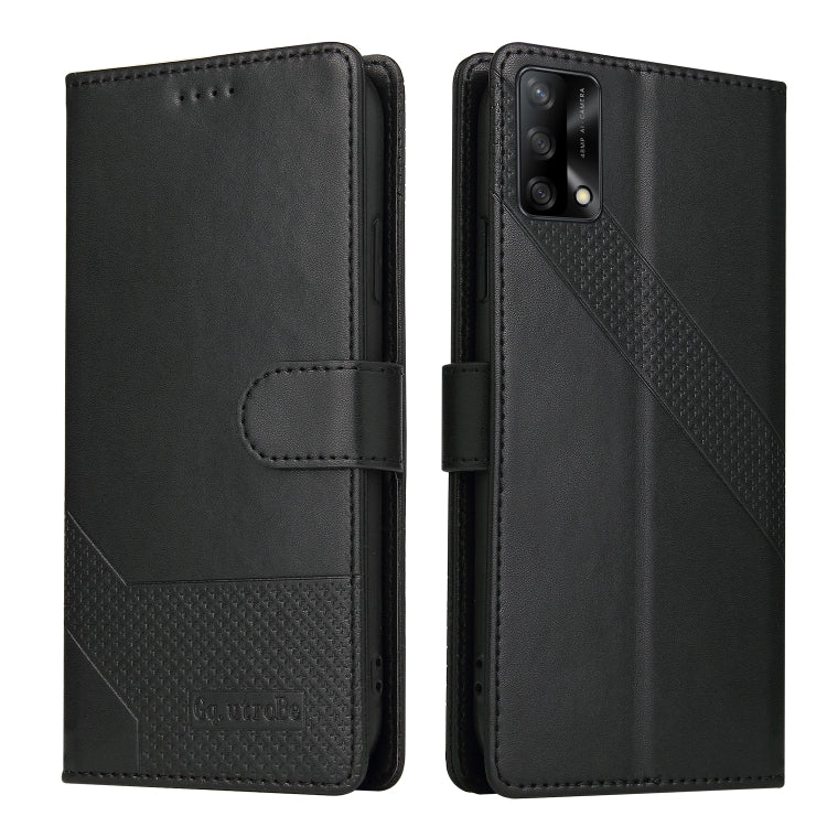 For OPPO A74 / F19 GQUTROBE Skin Feel Magnetic Leather Phone Case