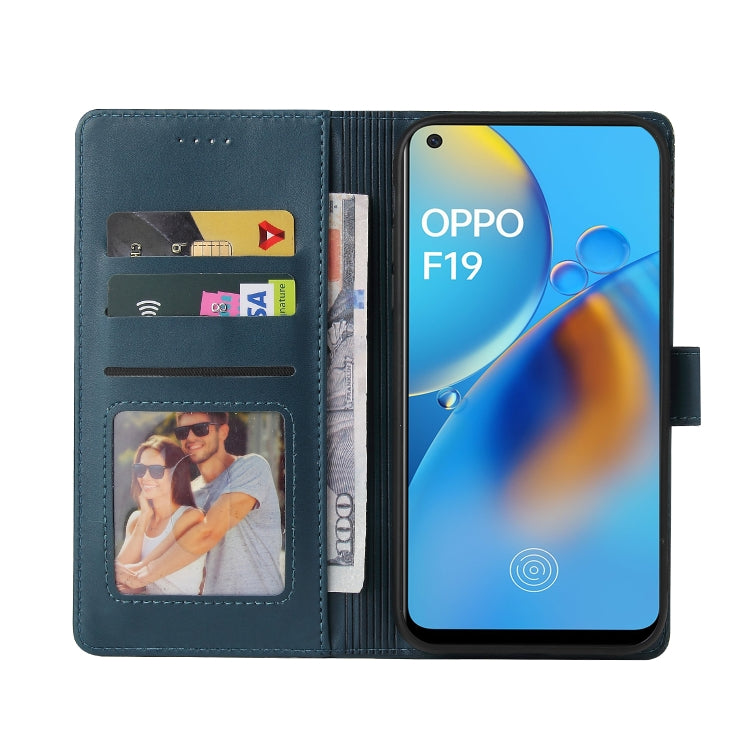 For OPPO A74 / F19 GQUTROBE Skin Feel Magnetic Leather Phone Case