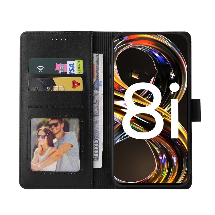 For Realme 8i GQUTROBE Skin Feel Magnetic Leather Phone Case