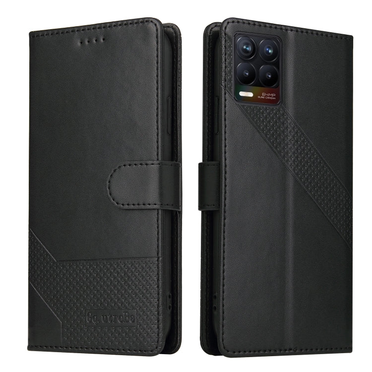 For Realme 8 GQUTROBE Skin Feel Magnetic Leather Phone Case