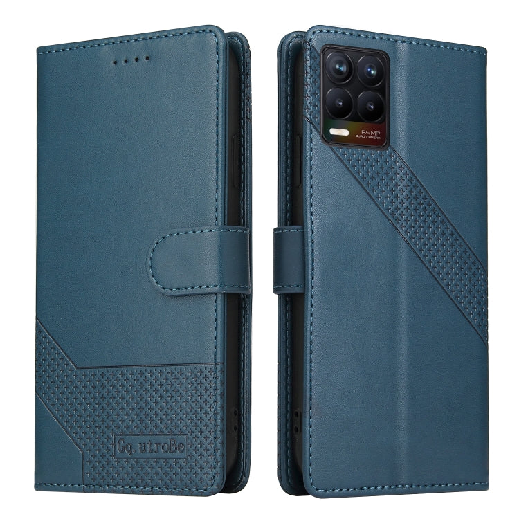 For Realme 8 GQUTROBE Skin Feel Magnetic Leather Phone Case