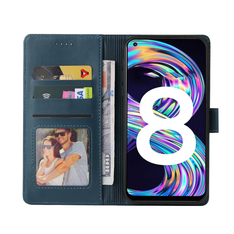 For Realme 8 GQUTROBE Skin Feel Magnetic Leather Phone Case