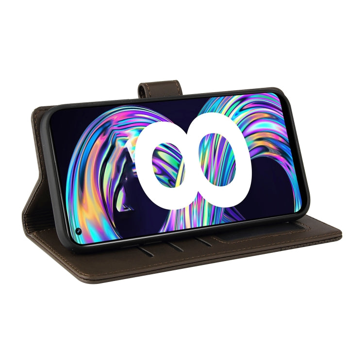 For Realme 8 GQUTROBE Skin Feel Magnetic Leather Phone Case