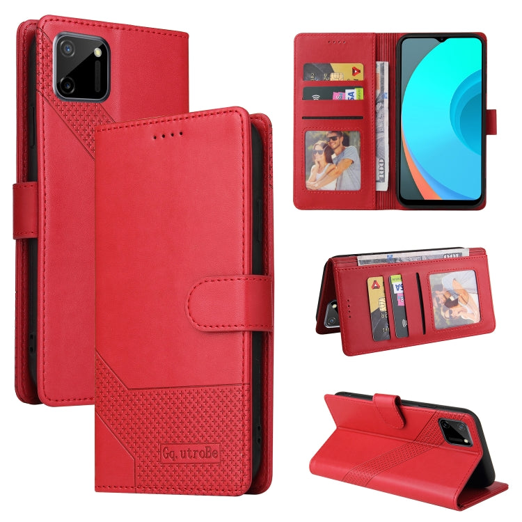 For Realme C11 GQUTROBE Skin Feel Magnetic Leather Phone Case