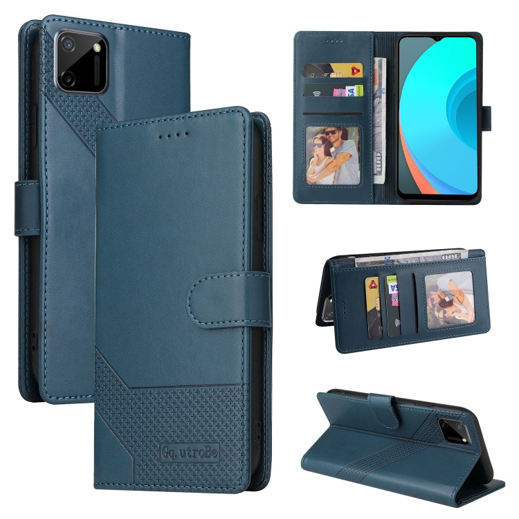 For Realme C11 GQUTROBE Skin Feel Magnetic Leather Phone Case