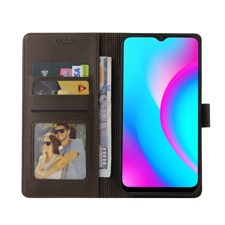 For Realme C15 GQUTROBE Skin Feel Magnetic Leather Phone Case