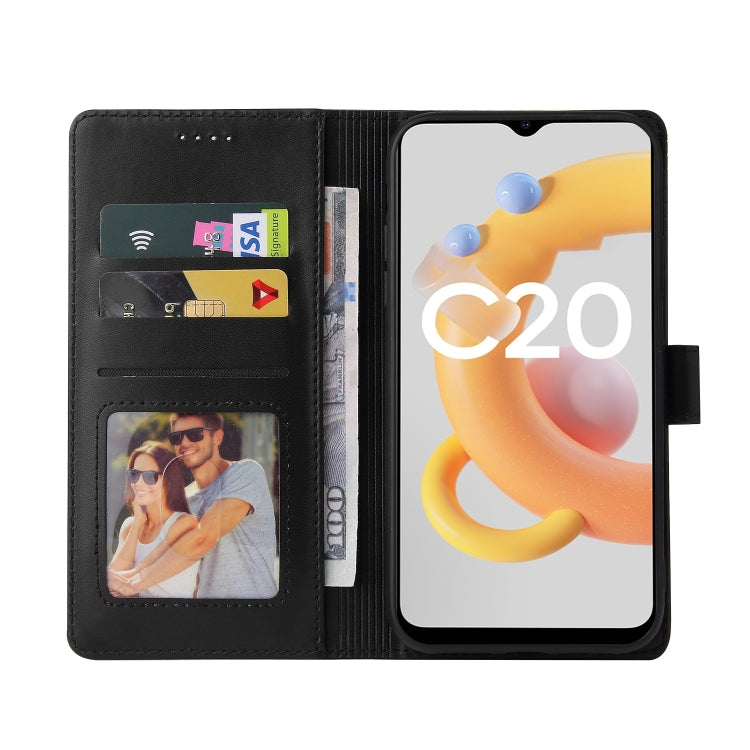 For Realme C21Y GQUTROBE Skin Feel Magnetic Leather Phone Case