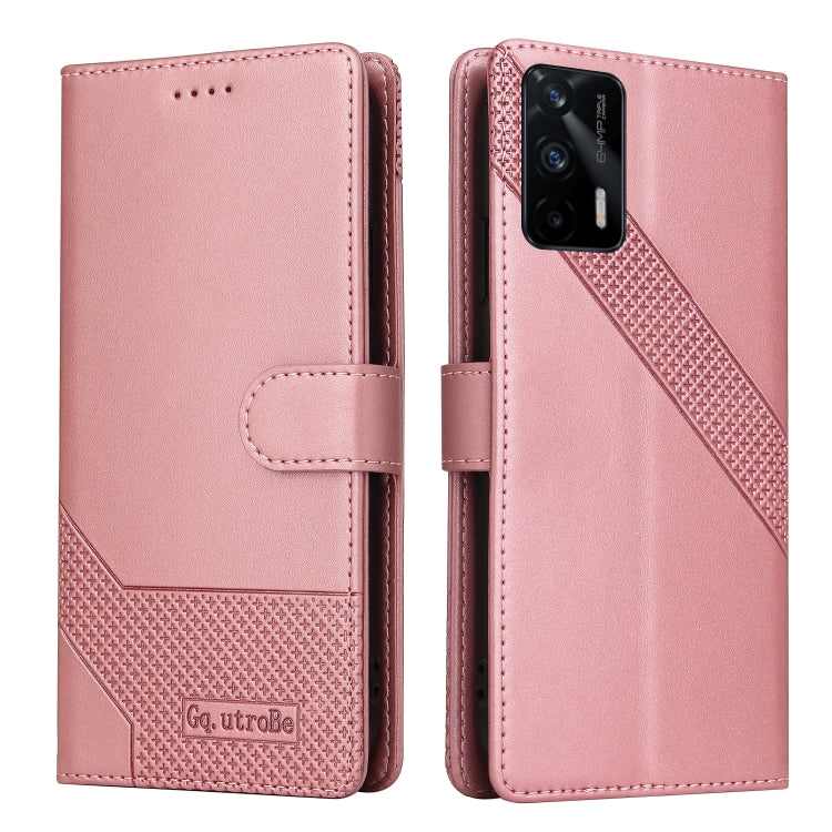 For Realme GT 5G GQUTROBE Skin Feel Magnetic Leather Phone Case