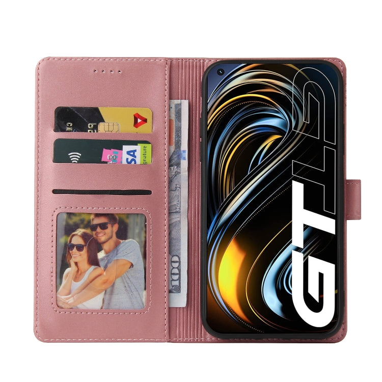 For Realme GT 5G GQUTROBE Skin Feel Magnetic Leather Phone Case