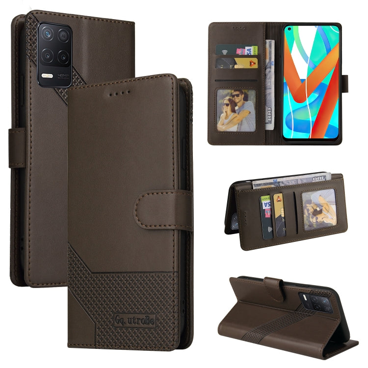 For Realme V13 5G GQUTROBE Skin Feel Magnetic Leather Phone Case