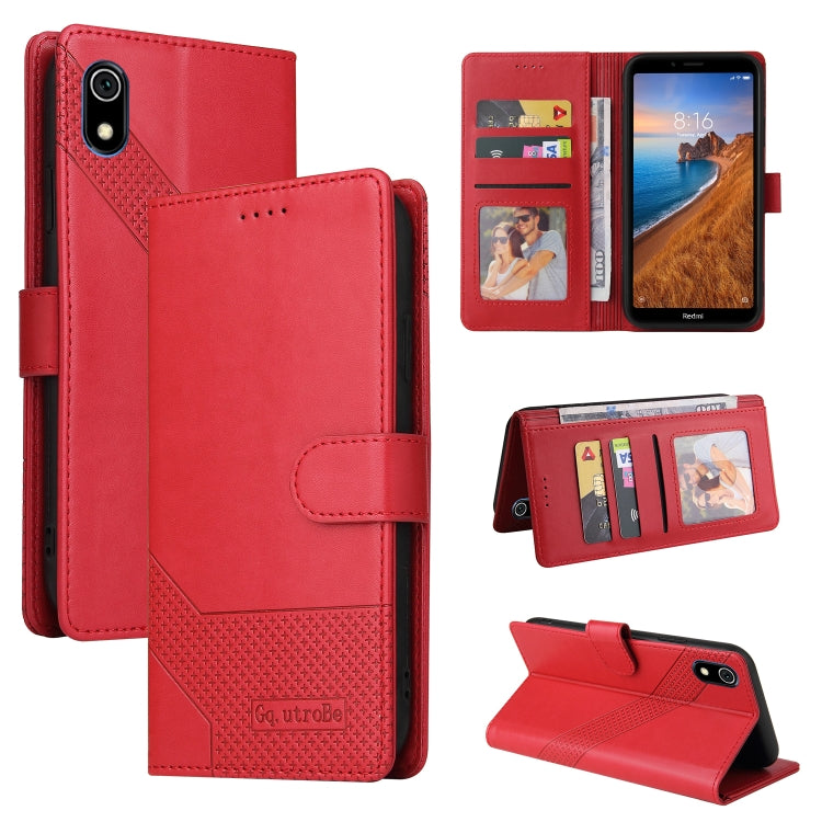 For Xiaomi Redmi 7A GQUTROBE Skin Feel Magnetic Leather Phone Case