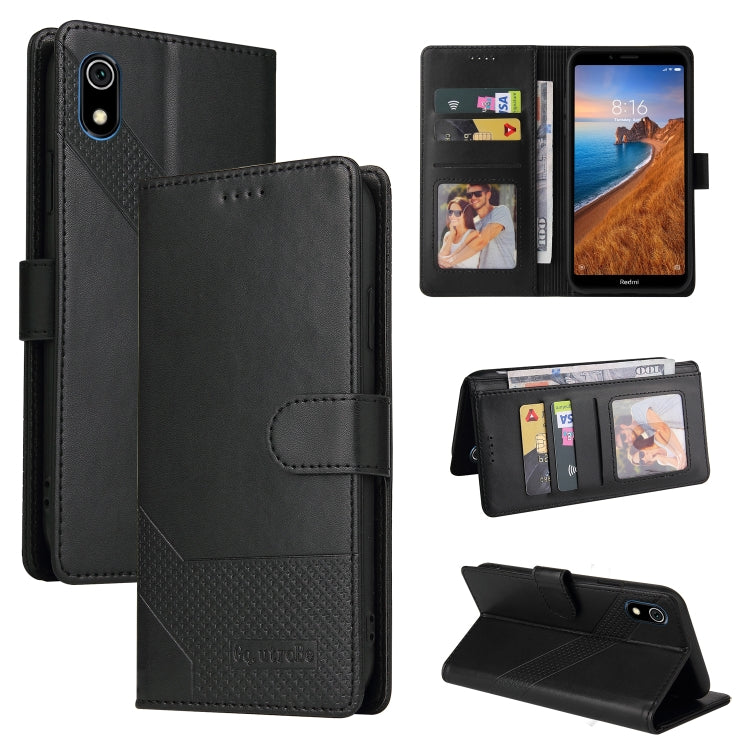 For Xiaomi Redmi 7A GQUTROBE Skin Feel Magnetic Leather Phone Case