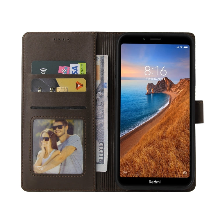 For Xiaomi Redmi 7A GQUTROBE Skin Feel Magnetic Leather Phone Case