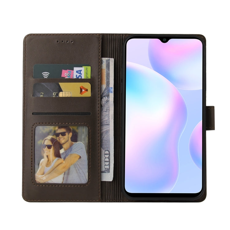 For Xiaomi Redmi 9A GQUTROBE Skin Feel Magnetic Leather Phone Case