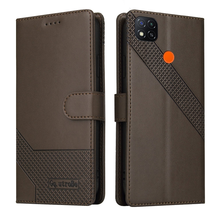 For Xiaomi Redmi 9C GQUTROBE Skin Feel Magnetic Leather Phone Case