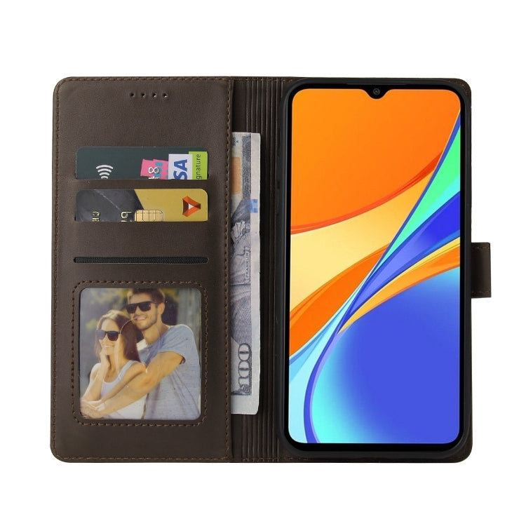 For Xiaomi Redmi 9C GQUTROBE Skin Feel Magnetic Leather Phone Case