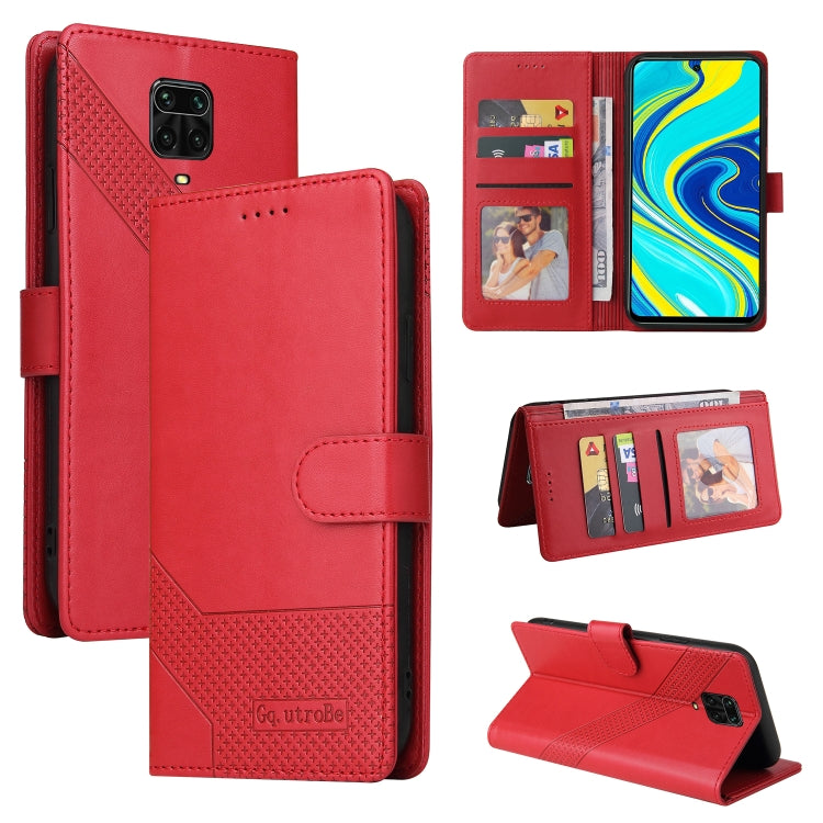 For Xiaomi Redmi Note 9 Pro GQUTROBE Skin Feel Magnetic Leather Phone Case