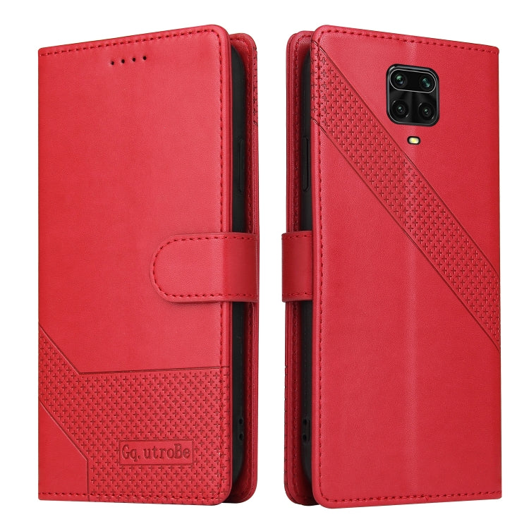 For Xiaomi Redmi Note 9 Pro GQUTROBE Skin Feel Magnetic Leather Phone Case