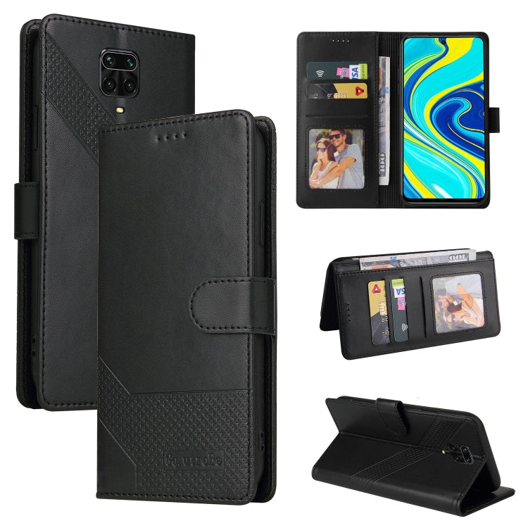 For Xiaomi Redmi Note 9 Pro GQUTROBE Skin Feel Magnetic Leather Phone Case